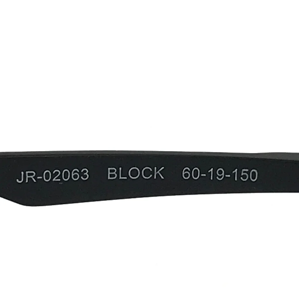 John Raymond Eyeglasses Frames JR-02063 BLOCK Black Rectangle Wire Rim 60-19-150